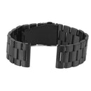 24mm Stainless Steel Watch Band Replacement For 42mm Apple Watch Black