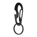 CARABINER KEYCHAIN BELT CLIP Carabina/Buckle/Safety/BULKLE w/ Key Ring Black