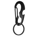 CARABINER KEYCHAIN BELT CLIP Carabina/Buckle/Safety/BULKLE w/ Key Ring Black
