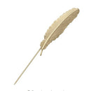 Stylish Feather Leaf Men's Suit Shirt Corsage Lapel Stick Pin Tie Hat Brooch Golden