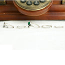 Set Of 5PCS Bohemian Style Midi Finger Ring US 3-6 Silver