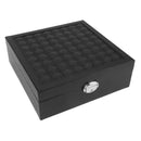 Handmade Earrings Rings Watch Jewelry Display Case Storage Box Birthday Party Engagement Gift Black
