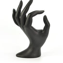Resin OK Hand Shaped Jewelry Display Holder Rack Stand Organiser Black