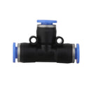 5 Pcs 6mm to 6mm T Shape One Touch Fittings Push in Quick Connectors