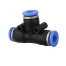 5 Pcs 6mm to 6mm T Shape One Touch Fittings Push in Quick Connectors