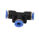 5 Pcs 6mm to 6mm T Shape One Touch Fittings Push in Quick Connectors