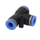 5 Pcs 6mm to 6mm T Shape One Touch Fittings Push in Quick Connectors