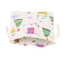 10x Linen Jute Sack Jewelry Pouch Drawstring Gift Bags Xmas Pattern Favour Christmas