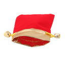 10Pcs Jewelry Drawstring Pouch Red Velvet Gift Bag Wedding Favor Gold Satin M