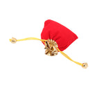 10Pcs Jewelry Drawstring Pouch Red Velvet Gift Bag Wedding Favor Gold Satin M