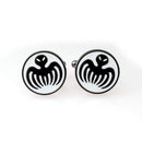Novelty Round Monster Cufflinks Party Gift Cufflinks Men Shirt Gun Black