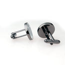Novelty Round Monster Cufflinks Party Gift Cufflinks Men Shirt Gun Black
