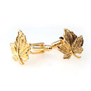 Fashion Men's Copper Plating Maple Leaf Cufflinks Cuff Links Wedding Party