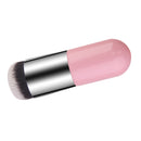 Makeup Cosmetic Face Powder Blush Brush Foundation Tool - Pink Silver