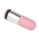 Makeup Cosmetic Face Powder Blush Brush Foundation Tool - Pink Silver