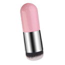 Makeup Cosmetic Face Powder Blush Brush Foundation Tool - Pink Silver