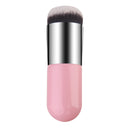 Makeup Cosmetic Face Powder Blush Brush Foundation Tool - Pink Silver