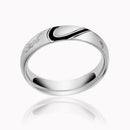 Mens Stainless Steel Real Love Heart Couples Wedding Ring - US size 7