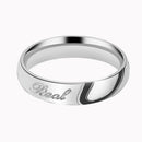 Mens Stainless Steel Real Love Heart Couples Wedding Ring - US size 7