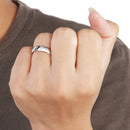 Mens Stainless Steel Real Love Heart Couples Wedding Ring - US size 11