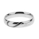 Mens Stainless Steel Real Love Heart Couples Wedding Ring - US size 11
