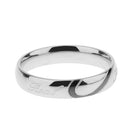Mens Stainless Steel Real Love Heart Couples Wedding Ring - US size 11