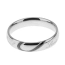 Mens Stainless Steel Real Love Heart Couples Wedding Ring - US size 15