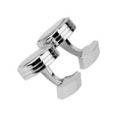 1 Pair Mens Shirt Cufflinks Round Watch Movement Cuff Links - Silver
