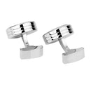 1 Pair Mens Shirt Cufflinks Round Watch Movement Cuff Links - Silver