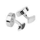 1 Pair Mens Shirt Cufflinks Round Watch Movement Cuff Links - Silver