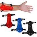 Lightweight Easy Carry Durable Archery Professionals Players Rubber Arm Guard Safety Protection Gear With 2 Straps - Blue