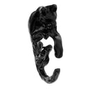 Ear Stud Alloy Black 3D Front Back Animal Cat Piercing Earrings for Women