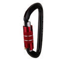 Self Locking Mountaineering Climbing Carabiner 26KN - Black Red