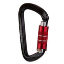 Self Locking Mountaineering Climbing Carabiner 26KN - Black Red