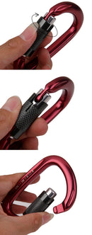 Self Locking Mountaineering Rock Climbing Aluminum Carabiner 28KN