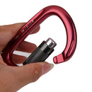 Self Locking Mountaineering Rock Climbing Aluminum Carabiner 28KN