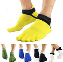 1 Pairs Men's 5 Toe Socks Sports Five Finger Socks Breathable - Green