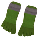 1 Pairs Men's 5 Toe Socks Sports Five Finger Socks Breathable - Green