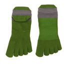 1 Pairs Men's 5 Toe Socks Sports Five Finger Socks Breathable - Green