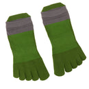 1 Pairs Men's 5 Toe Socks Sports Five Finger Socks Breathable - Green
