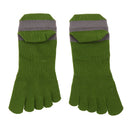 1 Pairs Men's 5 Toe Socks Sports Five Finger Socks Breathable - Green
