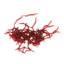 100x Silicone Earthworm Fish Lure Worm Fishing Crankbaits Hooks Baits Tackle