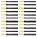 Women Eye Makeup Beauty Disposable Eyelash Brush Mascara Wands Applicator Makeup Cosmetic Tool Pack of 50PCS Yellow
