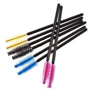 Women Eye Makeup Beauty Disposable Eyelash Brush Mascara Wands Applicator Makeup Cosmetic Tool Pack of 50PCS Yellow
