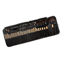 32pcs Soft Cosmetic Eyebrow Shadow Makeup Brush Set with Carry Bag