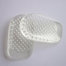 Pair of Silica Gel Heel Cushion Cup Half Insole Pads Pain Relief