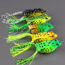 Frog Design Fishing Bait Hooks Tackle Lure - Green Orange