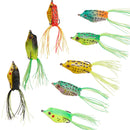 Frog Design Fishing Bait Hooks Tackle Lure - Green Orange