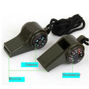 3 In 1 Camping Hiking Emergency Survival Gear Whistle Compass Thermometer