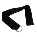 180cm Yoga Stretch Belt Fitness Exercise Training Strap Belt - Black
